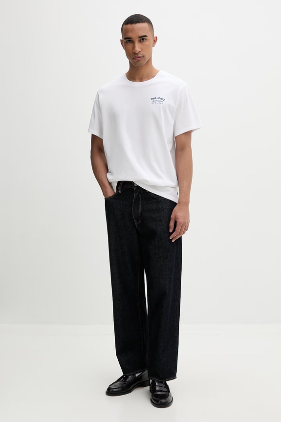 Levi's T-shirt męski bawełniany RELAXED FIT TEE 16143.2375 biały SS26