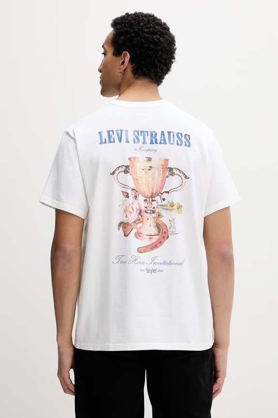 Levi's kratka majica moška bombažna RELAXED FIT TEE bela 16143.2377