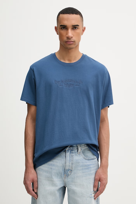 Levi's t-shirt da uomo in cotone RELAXED FIT TEE blu 16143.2379