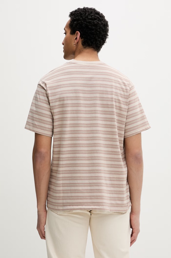 Ρούχα Levi's t-shirt ανδρικό βαμβακερό RED TAB VINTAGE A0637.0190 μπεζ