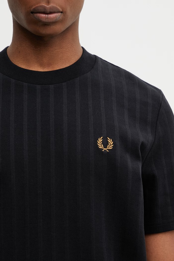 Bavlnené tričko Fred Perry čierna M2392