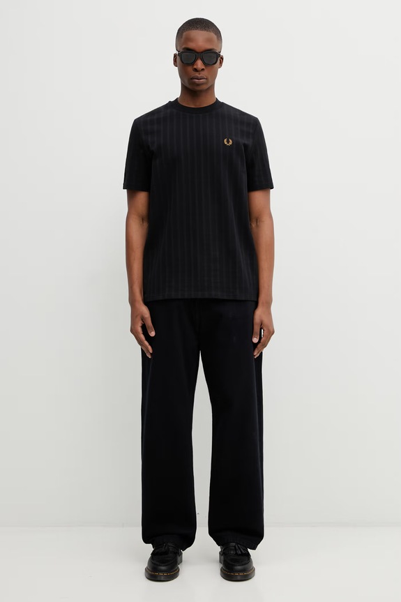 Fred Perry t-shirt in cotone M2392 nero