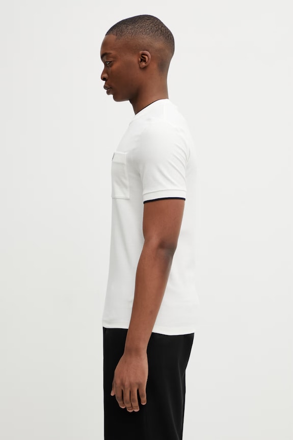 Βαμβακερό μπλουζάκι Fred Perry M2395 λευκό SS26