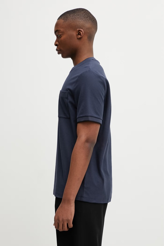 Bavlnené tričko Fred Perry M2395 tmavomodrá SS26