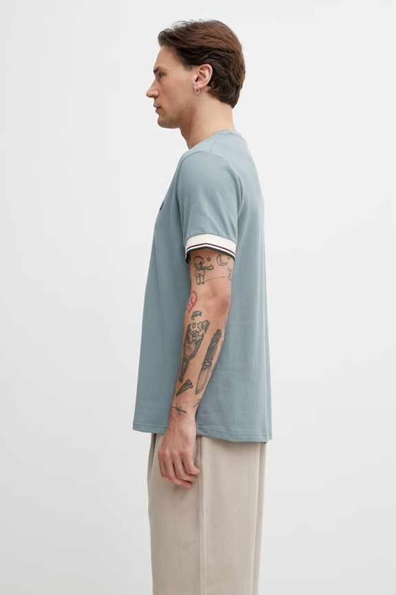 Fred Perry t-shirt férfi pamut M2396 kék SS26