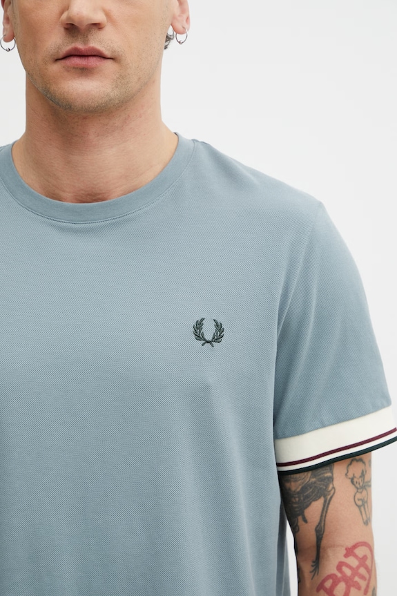 Fred Perry T-shirt męski bawełniany niebieski M2396