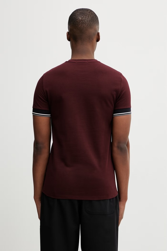 Odzież Fred Perry T-shirt bawełniany męski M2396 bordowy