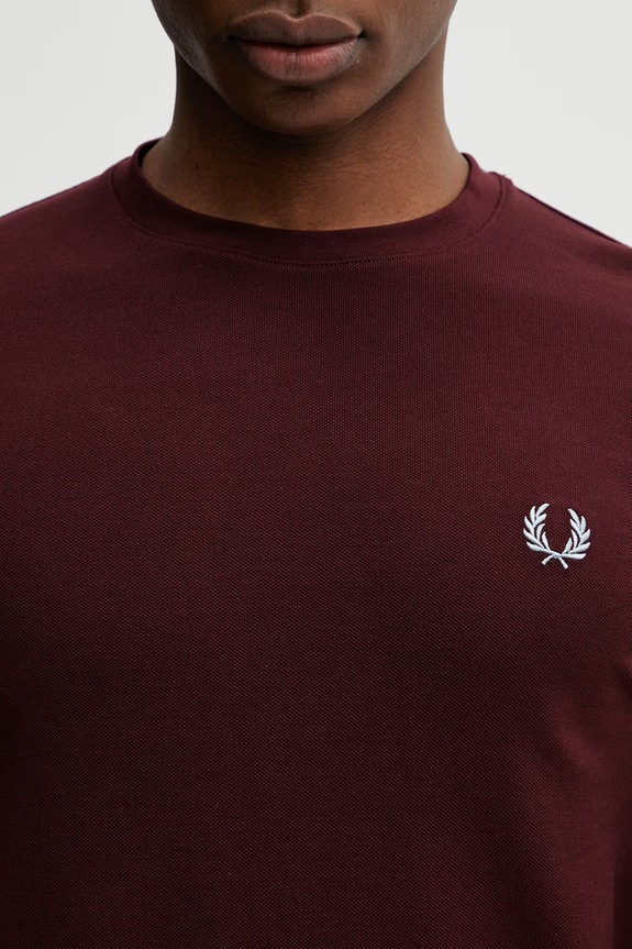Fred Perry tričko pánske bavlnené burgundské M2396