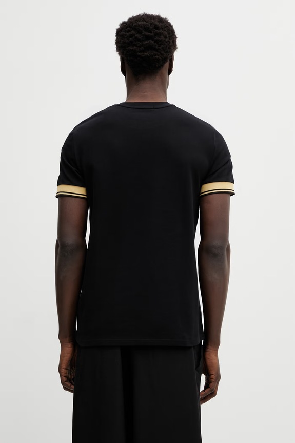Odjeća Fred Perry majica od pamuka za muškarce M2396 crna