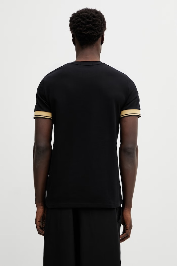 Odjeća Fred Perry majica od pamuka za muškarce M2396 crna