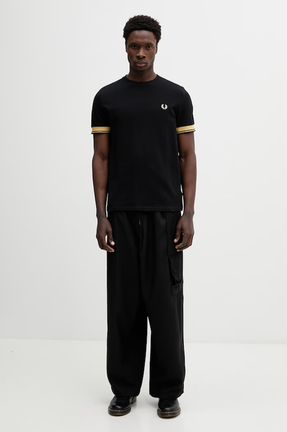 Fred Perry majica od pamuka za muškarce M2396 crna