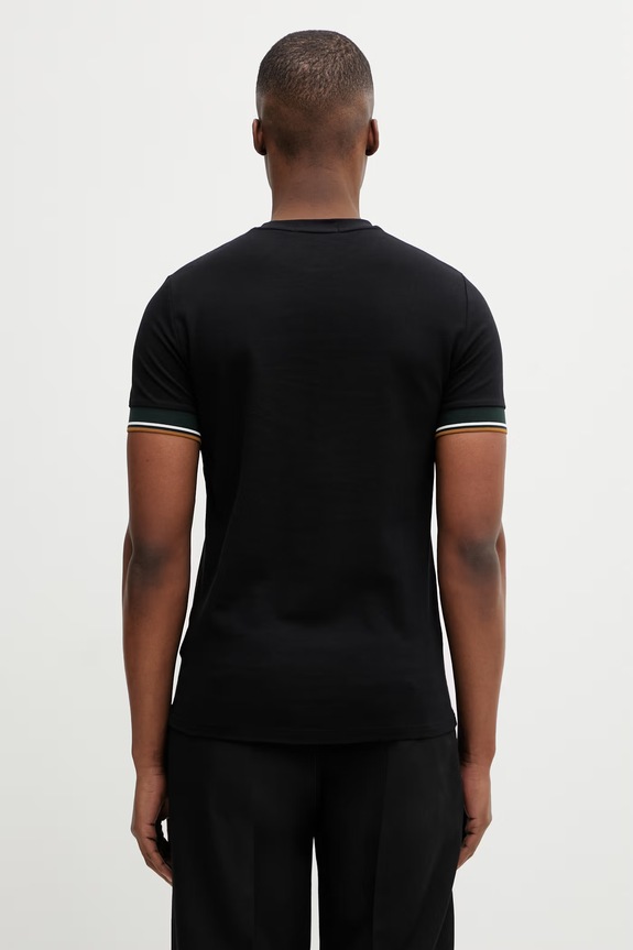 Odzież Fred Perry T-shirt bawełniany męski M2396 czarny