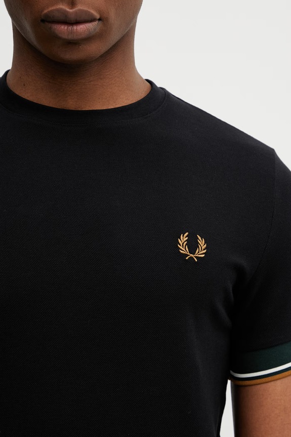 Fred Perry T-shirt bawełniany męski czarny M2396