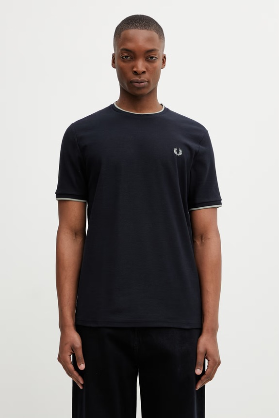 Fred Perry t-shirt in cotone cotone blu navy M2397