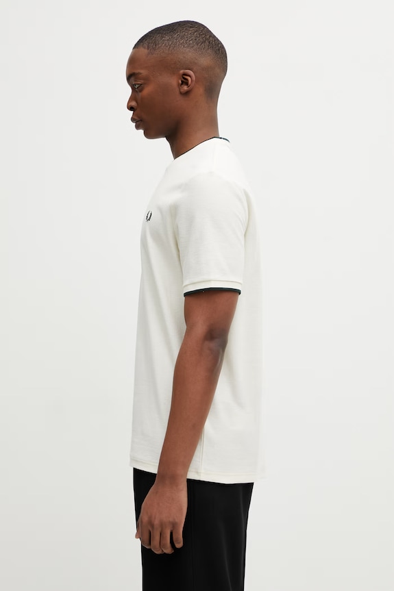 Bavlnené tričko Fred Perry M2397 béžová SS26