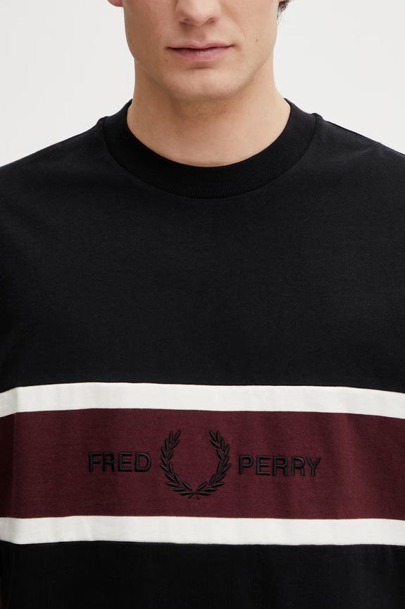 Fred Perry t-shirt in cotone nero M2405
