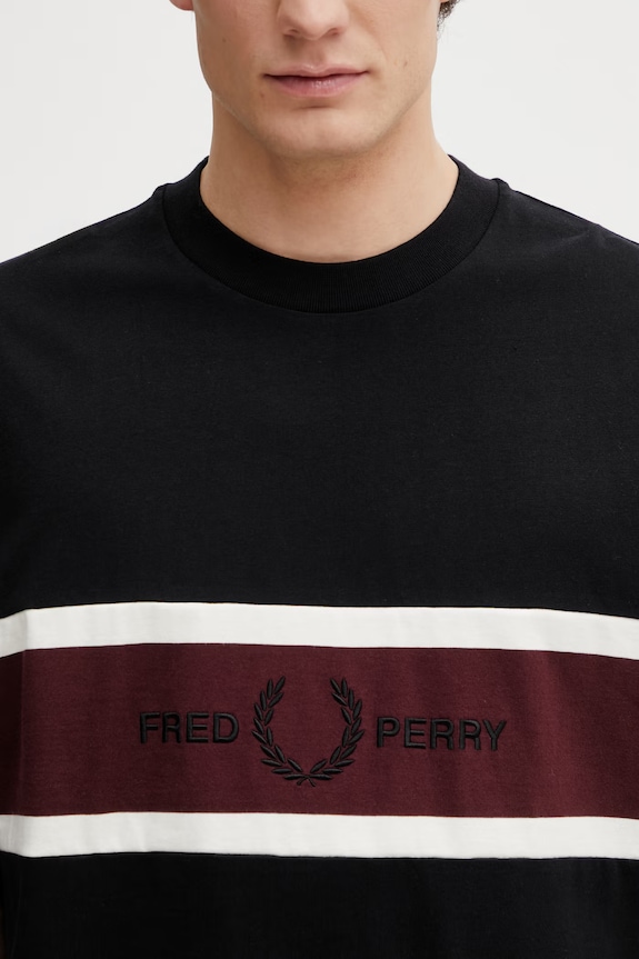 Fred Perry t-shirt in cotone nero M2405
