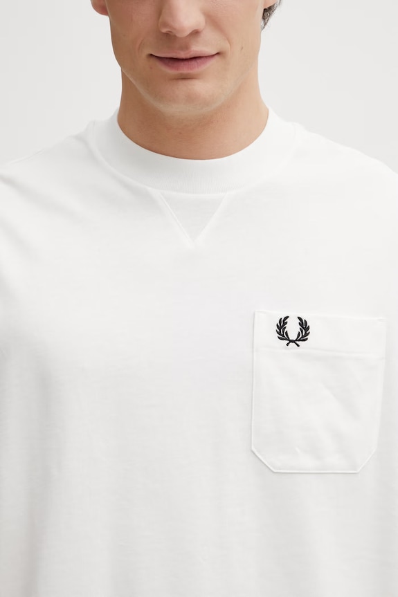 Pamučna majica Fred Perry bijela M2408