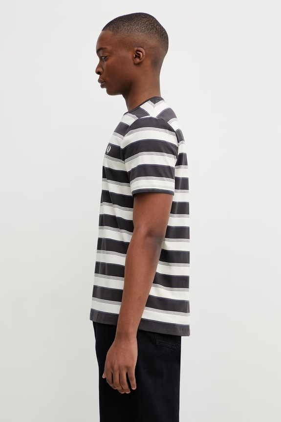 Bavlnené tričko Fred Perry M2409 sivá SS26