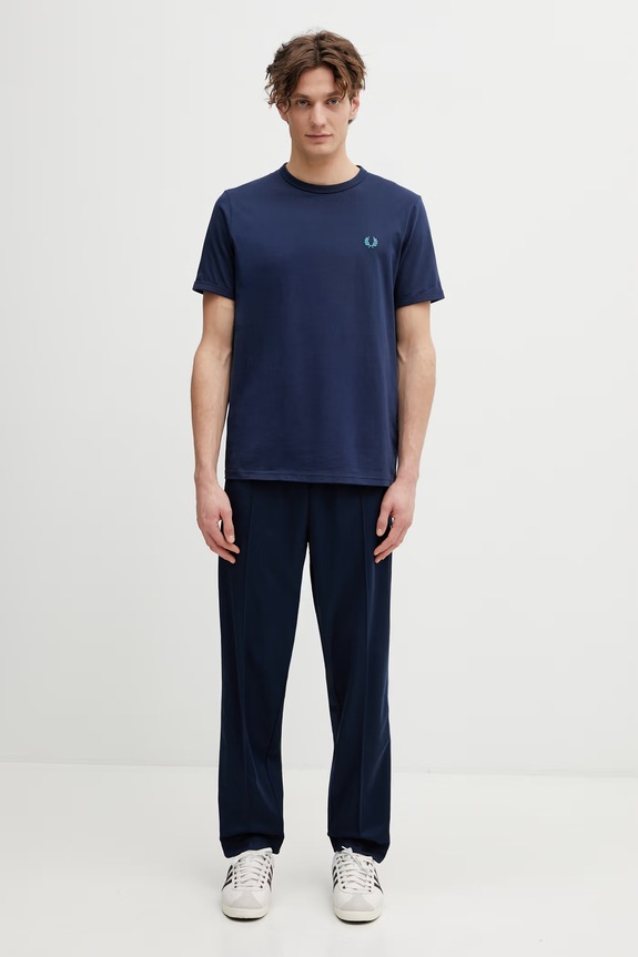 Fred Perry tričko pánske bavlnené M3519 tmavomodrá