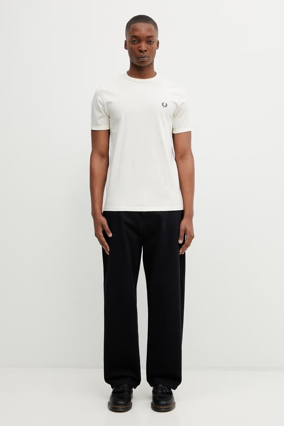 Fred Perry T-shirt bawełniany męski M3519 beżowy