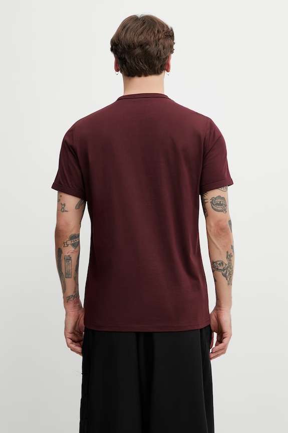 Odzież Fred Perry T-shirt męski bawełniany M3519 bordowy