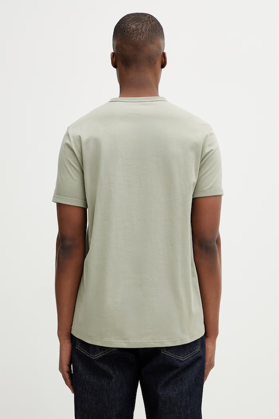 Oblečenie Fred Perry tričko pánske bavlnené M3519 zelená