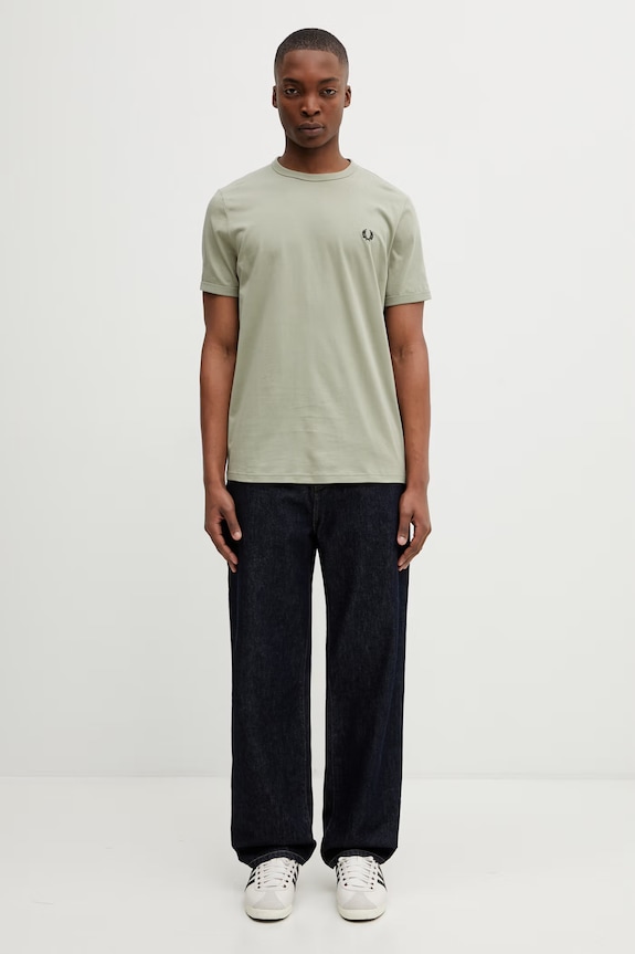 Fred Perry tričko pánske bavlnené M3519 zelená