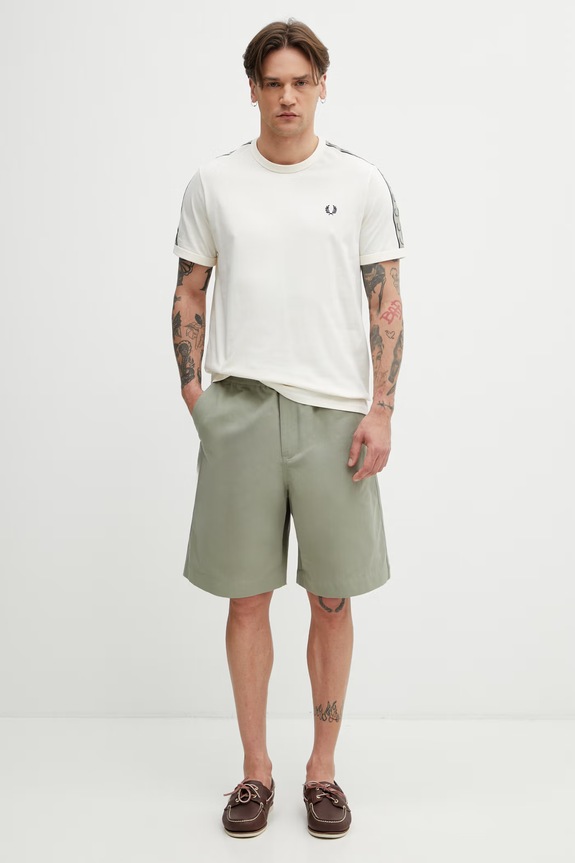 Fred Perry t-shirt in cotone da uomo M4613 beige