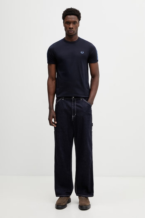 Fred Perry Men's cotton t-shirt M4613 navy
