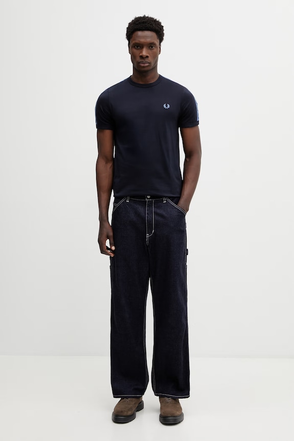 Fred Perry t-shirt βαμβακερό ανδρικό M4613 σκούρο μπλε