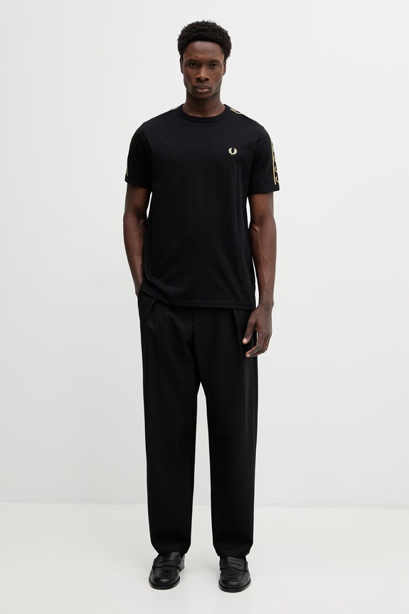 Fred Perry tricou bărbătesc din bumbac M4613 negru
