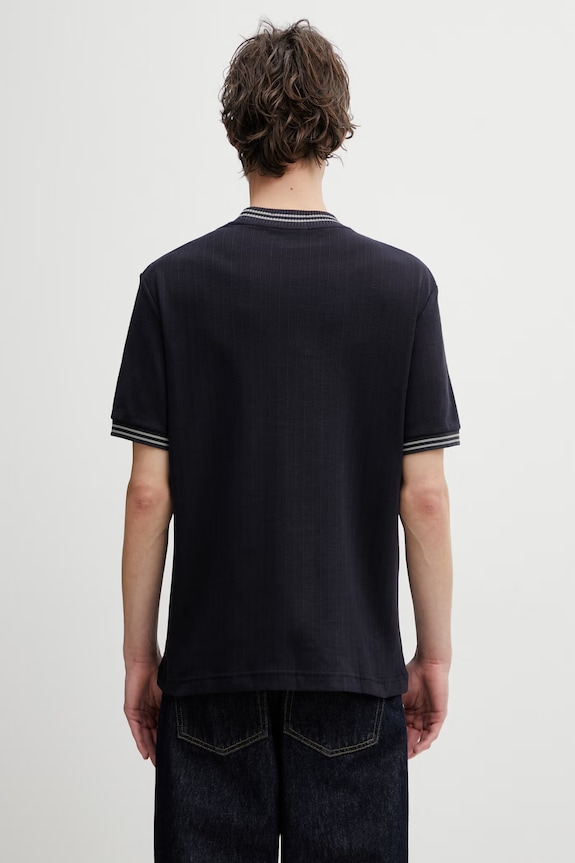 Oblečenie Bavlnené tričko Fred Perry M8679 tmavomodrá