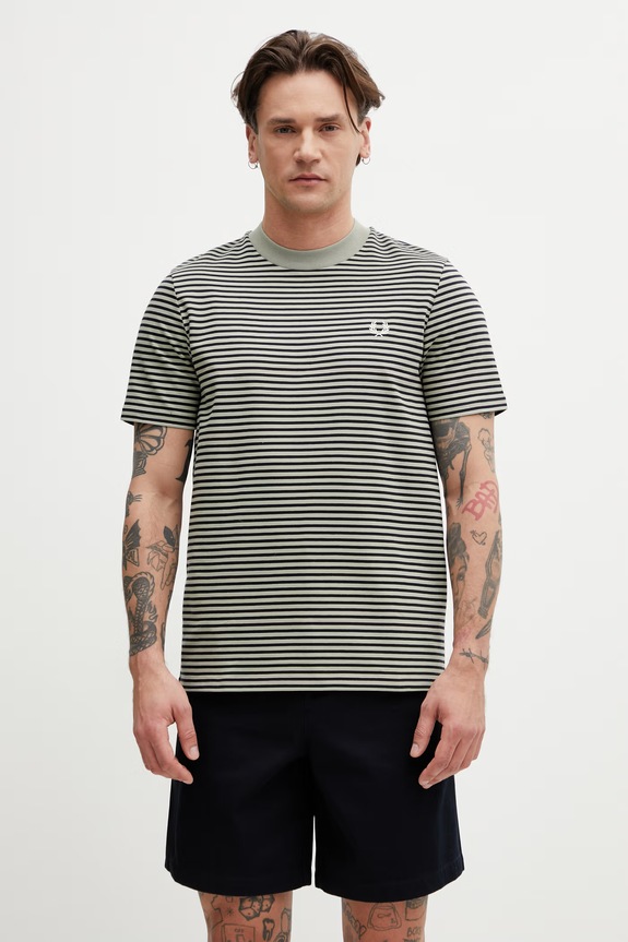 Fred Perry Póló férfi pamut zöld M6581.M37