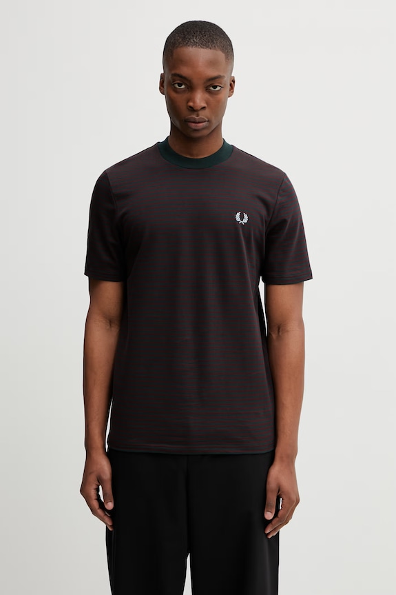 Fred Perry tricou din bumbac cu modele verde M6581.30A