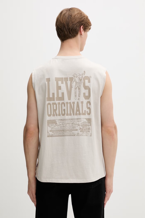 Odzież Levi's top męski bawełniany GR MUSCLE TANK 0054S szary