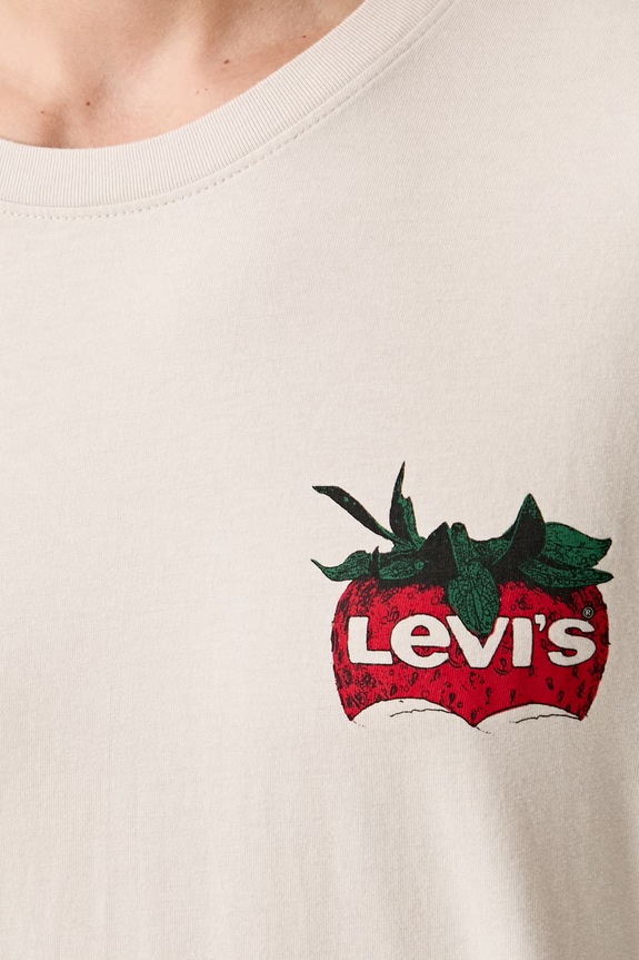 Levi's T-shirt męski bawełniany RELAXED FIT TEE 16143.2480 beżowy