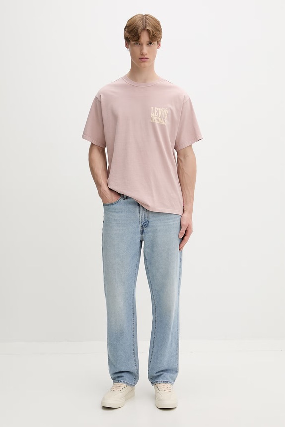 Levi's T-shirt męski bawełniany VINTAGE FIT GRAPHIC 87373.0404 różowy SS26
