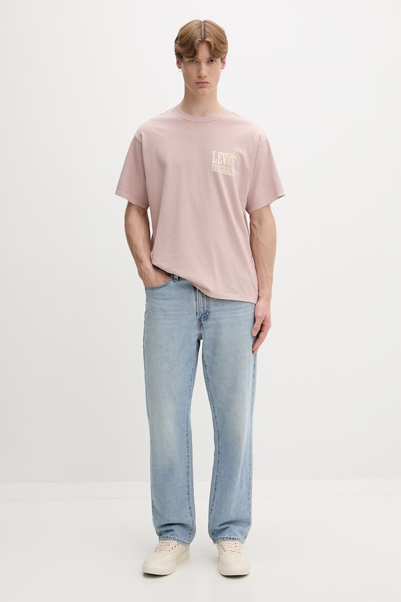 Levi's T-shirt męski bawełniany VINTAGE FIT GRAPHIC 87373.0404 różowy SS26