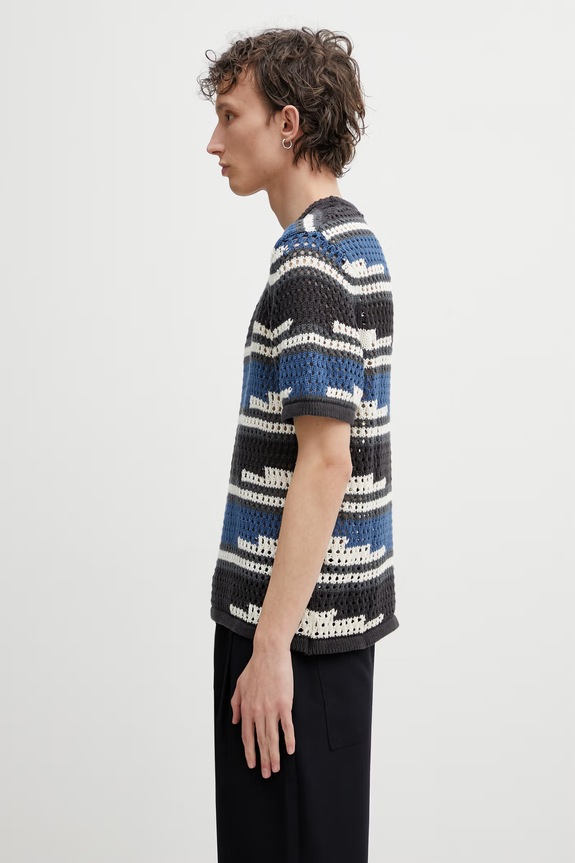 Daily Paper kente stripe majica s otvorima za muškarce 2610006 šarena SS26