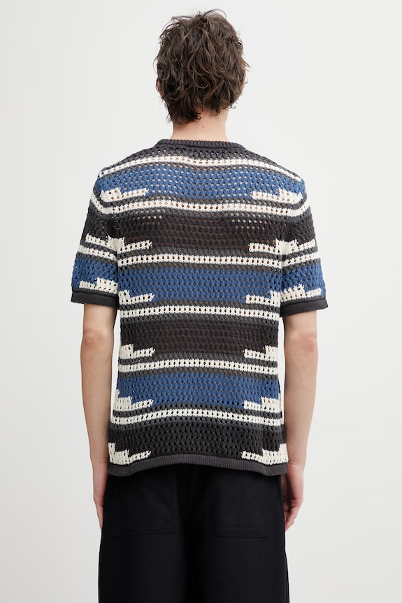 Odjeća Daily Paper kente stripe majica s otvorima za muškarce 2610006 šarena