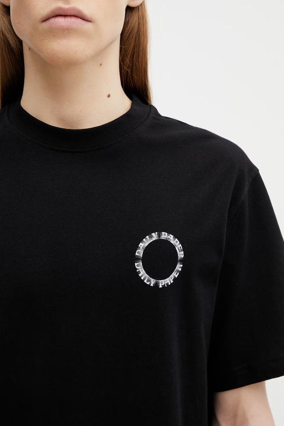 Daily Paper t-shirt bawełniany wheel ss czarny 2610020
