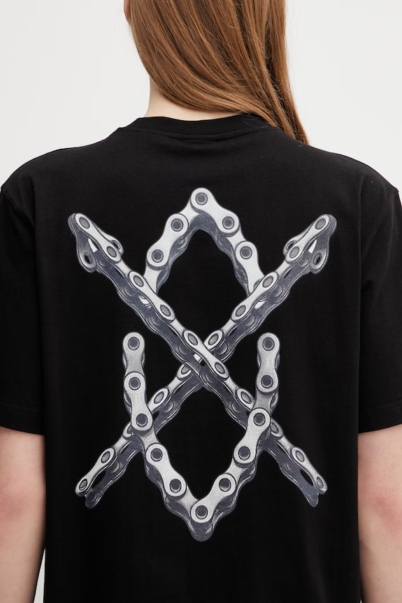 Хлопковая футболка Daily Paper chain shield 2610042 чёрный