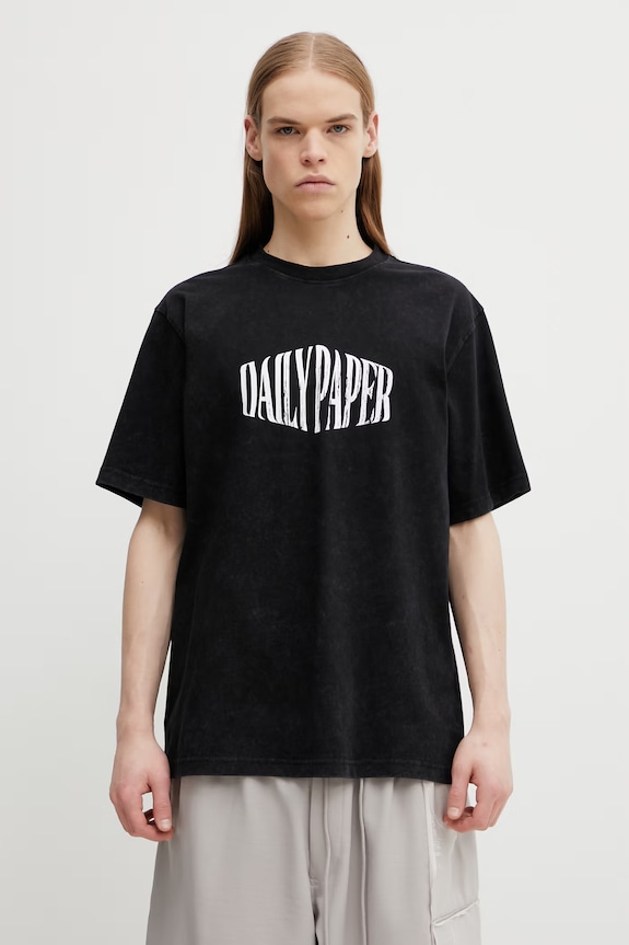 Хлопковая футболка Daily Paper vintage ss печать чёрный 2610064
