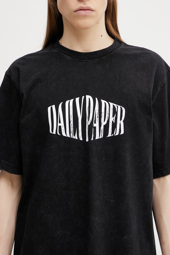Хлопковая футболка Daily Paper vintage ss чёрный 2610064