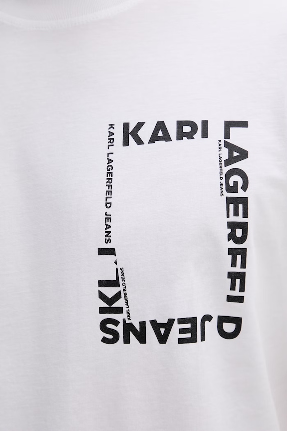 Îmbrăcăminte Karl Lagerfeld Jeans tricou pentru bărbați, din bumbac B2M17046 alb
