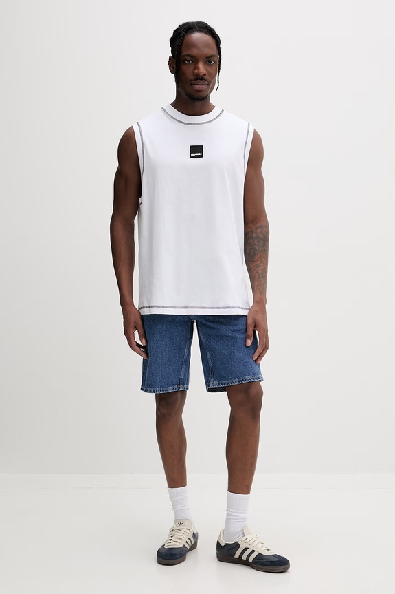 Karl Lagerfeld Jeans top męski bawełniany B2M17050 biały SS26