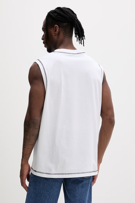 Odzież Karl Lagerfeld Jeans top męski bawełniany B2M17050 biały