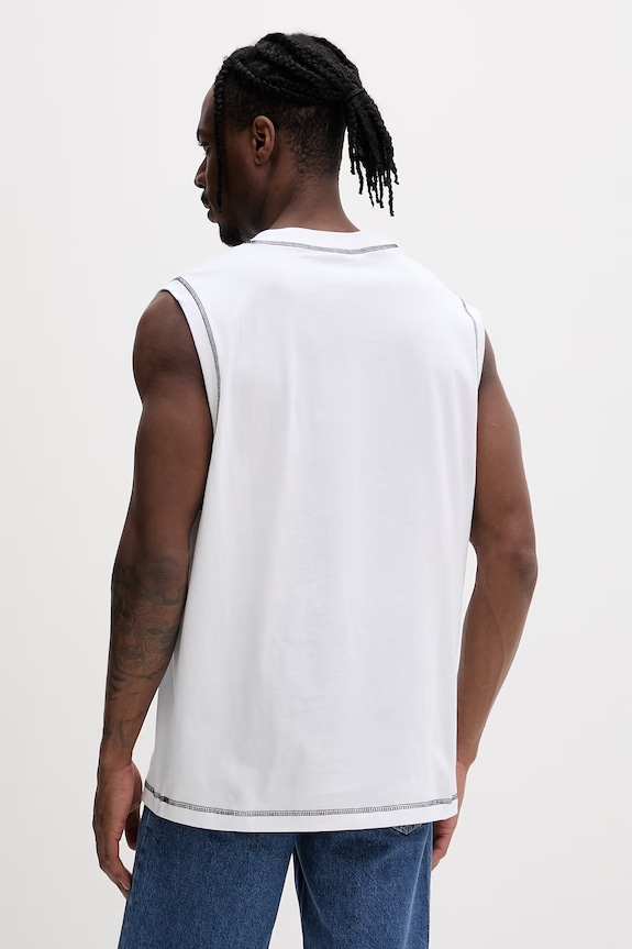 Odzież Karl Lagerfeld Jeans top męski bawełniany B2M17050 biały