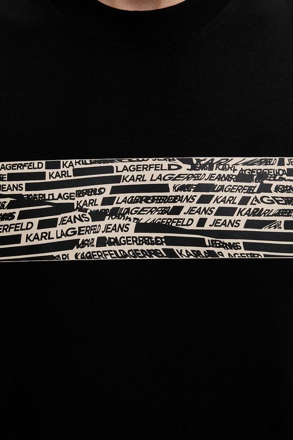 Karl Lagerfeld Jeans t-shirt męski bawełniany B2M17053 czarny